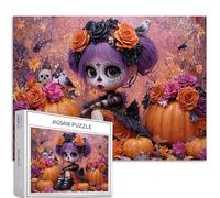 Puzzle da 1000 pezzi per adulti Halloween costume art puzzle impegnativo giochi di attività familiari colorati fai da te puzzle per la decorazione della casa regali 68 x 50 cm