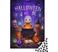 Puzzle Da 1000 Pezzi Per Adulti Halloween Ghost Cauldron Scene Puzzle Per Adulti Giochi Rilassanti Sfida Difficile Regalo Di Compleanno, Regali, 70x50cm/1000pcs