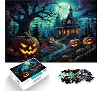 Puzzle da 1000 pezzi per adulti Halloween Notte dell'orrore giocattolo pensiero 50 x 75 cm decorazione per la casa unica e regali per 14 anni