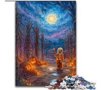 Puzzle da 1000 pezzi per adulti Halloween sotto il cielo notturno Puzzle perfetto per il divertimento in famiglia a Natale, Ringraziamento, compleanni e Pasqua 50X75CM