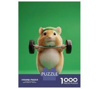 Puzzle Da 1000 Pezzi Per Adulti Hamster Lifting Weights Puzzle Per Adulti Gioco Pratico Analisi E Logica Un Regalo Perfetto Per Tutta La Famiglia 70x50cm/1000pcs