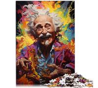 Puzzle da 1000 pezzi per adulti "Happy Alter Mann" impossibile puzzle divertente per attività domestiche, regalo di compleanno per bambini dai 14 anni in su, 26 x 38 cm