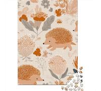 Puzzle Da 1000 Pezzi Per Adulti Hedgehog Garden Fabric Panel Puzzle Giocattolo Decorazione Da Parete Un'opera D'arte Regali Unici Per Compleanno E Natale 38x26cm/1000pcs