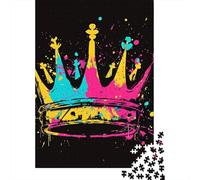 Puzzle da 1000 pezzi per adulti Hip Hop Crown Square Puzzle in legno Puzzle pezzo unico Giochi educativi divertenti Giocattoli 1000 pezzi (75x50 cm)