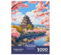 Puzzle Da 1000 Pezzi Per Adulti Hiroshima Castle with Cherry Blossoms Puzzle Per Adulti Giochi Rilassanti Regalo Di Compleanno Ideale Come Regalo Per Tutta La Famiglia 38x26cm/1000pcs