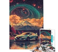 Puzzle da 1000 pezzi per adulti Honda Civic Type R paesaggio cosmico giapponese gioco pratico ideale per passare il tempo durante le vacanze compleanno e Natale (dimensioni 38x26cm)