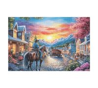 Puzzle Da 1000 Pezzi Per Adulti Horse Carriage Winter Snowy 75x50cm Adatto Ai Bambini Ottimo Per Interazione Genitori-Figli Migliora Concentrazione Dei Bambini