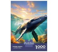 Puzzle Da 1000 Pezzi Per Adulti Humpback Whale Swimming Puzzle Per Adulti Gioco Per Famiglie Corsa Di Velocità Manuale Sfida Da Completare 38x26cm/1000pcs