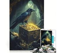 Puzzle da 1000 pezzi per adulti I corvi amano le cose luccicanti, gioco pratico, assemblaggio di modelli, compleanno e altre occasioni 38x52cm