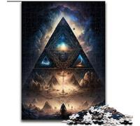 Puzzle da 1000 pezzi per adulti "I segreti della piramide" in cartone, regalo perfetto per compleanni, feste, decorazioni per feste spaziali, 1000 pezzi(26x38cm)