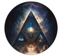 Puzzle da 1000 pezzi per adulti "I segreti della piramide" Puzzle rotondi da 1000 pezzi per adulti Ideale come decorazione fai da te e come regalo rompicapo (dimensioni 67,5x67,5 cm)