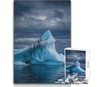 Puzzle da 1000 pezzi per adulti Iceberg in acque fredde Rilassati durante il tempo libero Taglio netto senza cuciture Interlock Toy Dimensioni 50x75cm