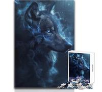 Puzzle da 1000 pezzi per adulti Icy Fury Wolf Cozy Soothing Indoor Downtime Advanced Precision Cut Play Toy Dimensioni 38x26cm