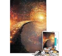 Puzzle da 1000 pezzi per adulti idea regalo Scala d'oro verso la luce gioco fai da te analisi e logica ottimo regalo per gli appassionati di videogiochi (dimensioni 50x75cm)