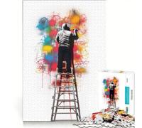 Puzzle da 1000 pezzi per adulti, ideale per dipingere murales, un gioco impossibile, divertente attività da fare in casa e perfetto come decorazione per la scrivania 50x75cm