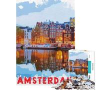 Puzzle da 1000 pezzi per adulti ideale per giocare ad Amsterdam perfetto per le vacanze in famiglia compleanni e Natale (dimensioni 38x26cm)