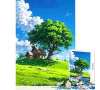 Puzzle da 1000 pezzi per adulti Idilliaca casa di campagna con grande albero Giocattoli antistress Regalo di compleanno Gioco rompicapo Migliora l'amore tra coppie Dimensioni 38x26cm