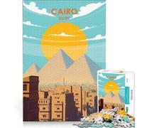 Puzzle da 1000 pezzi per adulti, IL CAIRO, EGITTO, gioco per famiglie, assemblaggio di figure, compleanno e Natale 50x75cm