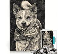 Puzzle da 1000 pezzi per adulti "Il cane della pace" gioco rompicapo difficile per rafforzare l'amore tra le coppie 38x26cm