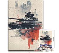 Puzzle da 1000 pezzi per adulti Il carro armato minimalista Goditi un dolce relax e svago Vestibilità stabile Taglio preciso Dimensioni del giocattolo 38x26cm
