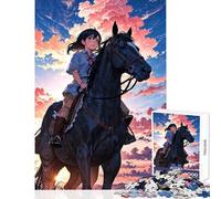 Puzzle da 1000 pezzi per adulti "Il cavaliere del cielo crepuscolare" decorazione per la casa giocattoli regali per donne e uomini gioco impossibile con poster abbinato e foglio di quiz 38x52cm