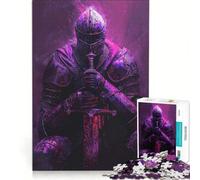 Puzzle da 1000 pezzi per adulti "Il Cavaliere dell'Alba Viola" gioco interattivo decorazione da parete adatto per la decorazione della scrivania 38x26cm