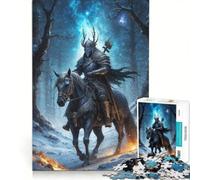Puzzle da 1000 pezzi per adulti "Il cavaliere nel bosco" gioco rompicapo assemblaggio di modelli per rafforzare l'amore tra le coppie 50x75cm