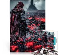 Puzzle da 1000 pezzi per adulti Il cavaliere oscuro in Campo Rosso Divertimento in famiglia Gioco educativo per compleanno e Natale 52x38cm