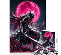 Puzzle da 1000 pezzi per adulti Il cavaliere oscuro sotto la luna di sangue Decorazione per la casa Giocattoli Regalo Compleanno Gioco pratico Attività divertenti a casa Dimensioni 38x52cm