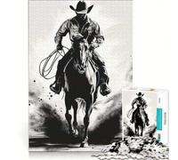 Puzzle da 1000 pezzi per adulti "Il Cavaliere Solitario" gioco rompicapo difficile per rafforzare l'amore tra le coppie 50x75cm