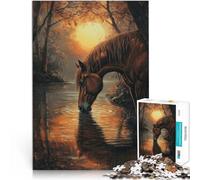 Puzzle da 1000 pezzi per adulti Il cavallo e il fiume~ Antistress Vacanza in patria Uccidere il tempo Migliorare l'amore tra le coppie 75x50cm