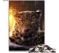 Puzzle da 1000 pezzi per adulti "Il cucciolo di leopardo", gioco interattivo per famiglie, adatto a partire dai 14 anni (dimensioni 26x38cm).