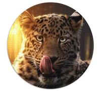 Puzzle da 1000 pezzi per adulti, il cucciolo di leopardo, puzzle rotondo da 1000 pezzi, gioco rompicapo per adolescenti, regalo perfetto per le vacanze, 67,5x67,5 cm