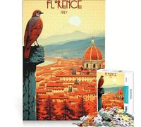 Puzzle da 1000 pezzi per adulti "Il Cuore di Firenze" giocattolo fai-da-te interazione genitore-figlio collezione d'artista belle arti 38x26cm