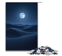 Puzzle da 1000 pezzi per adulti Il deserto al chiaro di luna è misterioso e pacifico Puzzle in legno per adulti e bambini Strumento antistress 1000 pezzi (38x26 cm)