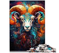 Puzzle da 1000 pezzi per adulti il dio capra 26 x 38 cm con pezzi completamente intrecciati a caso, per adolescenti dai 14 anni in su