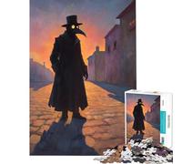 Puzzle da 1000 pezzi per adulti Il Dottore della Peste in Sunset Alley gioco educativo sfida per l'intelligenza giocattolo avvincente regalo divertente attività per tutta la famiglia (50x75cm)