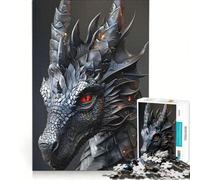 Puzzle da 1000 pezzi per adulti "Il Drago d'Argento" gioco rompicapo divertente antistress per rafforzare l'amore di coppia 38x52cm