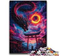 Puzzle da 1000 pezzi per adulti, il drago del cancello Torii aiuta il cervello a esercitare i giocattoli avvincenti per coltivare la pazienza, adatto alle coppie, 50x75cm