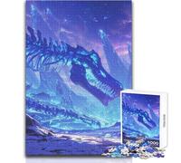 Puzzle da 1000 pezzi per adulti Il drago del gelo scomparso da tempo Goditi un dolce relax e svago Vestibilità stabile Taglio preciso Dimensioni del giocattolo: 50x75cm