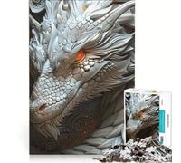 Puzzle da 1000 pezzi per adulti "Il Drago delle Nevi" gioco rompicapo regalo di compleanno adatto come decorazione da scrivania 50x75cm