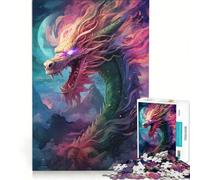 Puzzle da 1000 pezzi per adulti "Il Drago dell'Incubo che si Risveglia", gioco divertente, interazione genitore-figlio, con poster e foglio di curiosità abbinati, 38x26cm