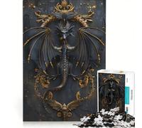 Puzzle da 1000 pezzi per adulti Il Drago d'Oro gioco interattivo divertente antistress compleanni e occasioni speciali 50x75cm