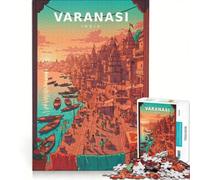 Puzzle da 1000 pezzi per adulti "Il flusso eterno di Varanasi", gioco educativo, decorazione per la casa, collezione d'artista, belle arti 50x75cm