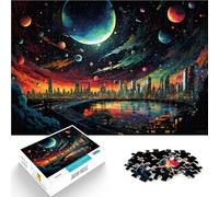 Puzzle da 1000 pezzi per adulti "Il futuro sulla terra", giocattolo per alleviare lo stress, difficile sfida per bambini di 14 anni, 26 x 38 cm