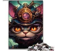 Puzzle da 1000 pezzi per adulti "Il gatto col cappello" Puzzle da 1000 pezzi per adulti Perfetto regalo di Natale, Giocattolo educativo (Dimensioni 26x38cm)