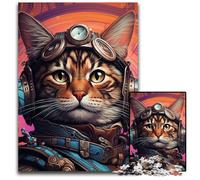 Puzzle da 1000 pezzi per adulti "Il gatto col cappello" Puzzle per adulti Rompicapo ad alta difficoltà per adolescenti 26X38CM/10,23x14,96 pollici