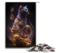 Puzzle da 1000 pezzi per adulti Il gatto evocato gioco rilassante per famiglie antistress sfida difficile 75x50 cm