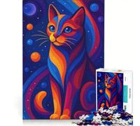Puzzle da 1000 pezzi per adulti "Il gatto stella" gioco rompicapo assemblaggio di modelli per rafforzare l'amore tra le coppie 50x75cm