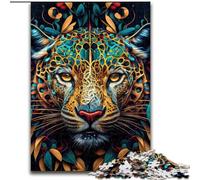 Puzzle da 1000 pezzi per adulti "Il giaguaro astuto", puzzle impegnativi per compleanni, vacanze, Natale, Halloween, regalo (dimensioni 26x38cm)